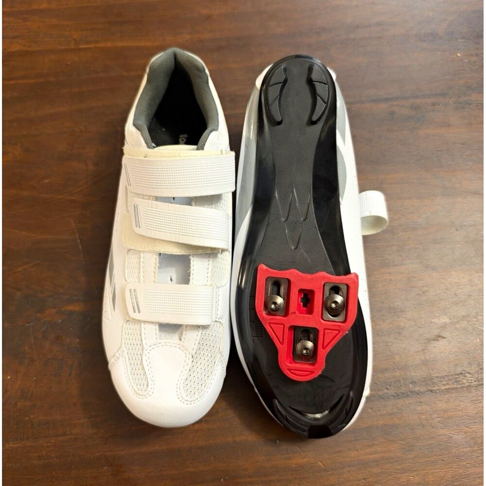 Tommaso Pista 100 Women’s Cycling Shoes US 10 EU 41 White Silver 3 Bolt Cleats